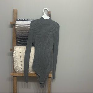 Kendall and Kylie brand body suit! Color grey. Size XS. Sweater material